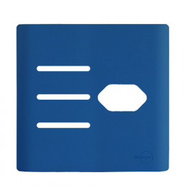 Placa p/ 3 Interruptores + Tomada 4x4 - Novara Azul Fosco
